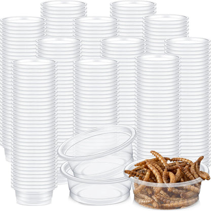 Maxcheck 1000 Pcs 0.5 oz Gecko Feeding Cups Small Gecko Food and Water Cups Reptile Feeding Bowls