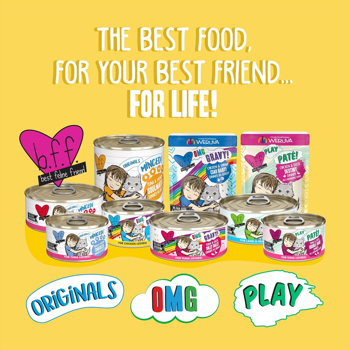 Weruva B.F.F. Play - Best Feline Friend Paté Lovers, Aw Yeah!, Chicken & Lamb Laugh Out Loud with