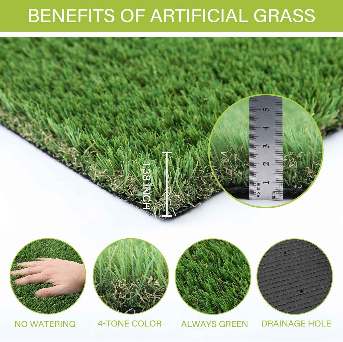 Dog Pee Grass, Artificial Grass for Dogs, Fake Grass for Dogs Potty Training, Extra Large Dog Pads