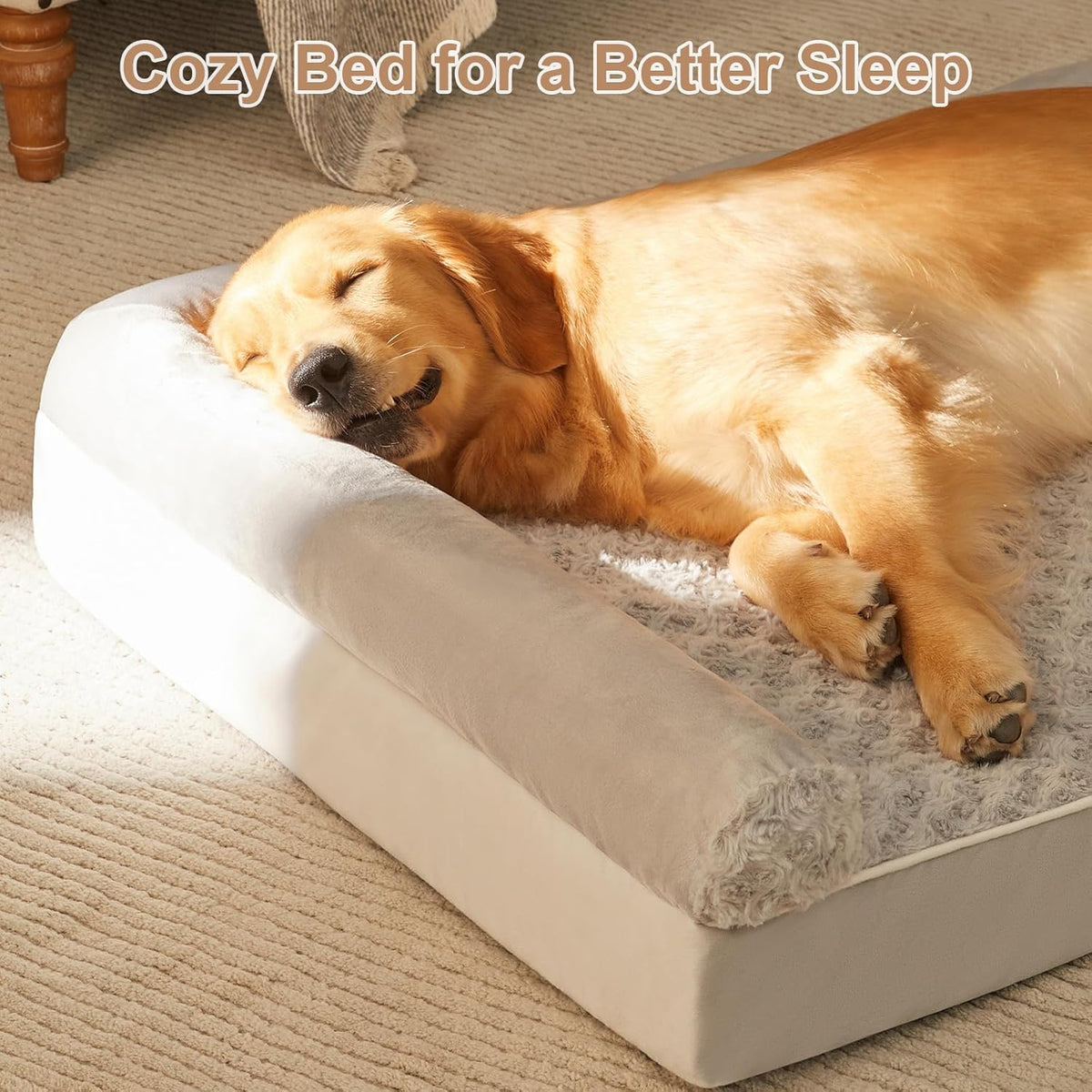 BFPETHOME Dog Beds for Large Dogs, Orthopedic Dog Bed for Medium Large Dogs,Big Waterproof Couch