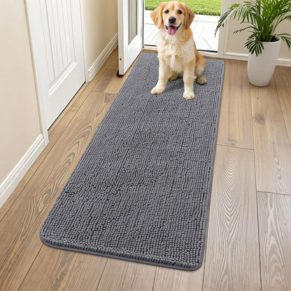 Smiry Dog Door Mat for Muddy Paws 59x24, Absorbs Moisture and Dirt Doormat, Non-Slip Washable Quick