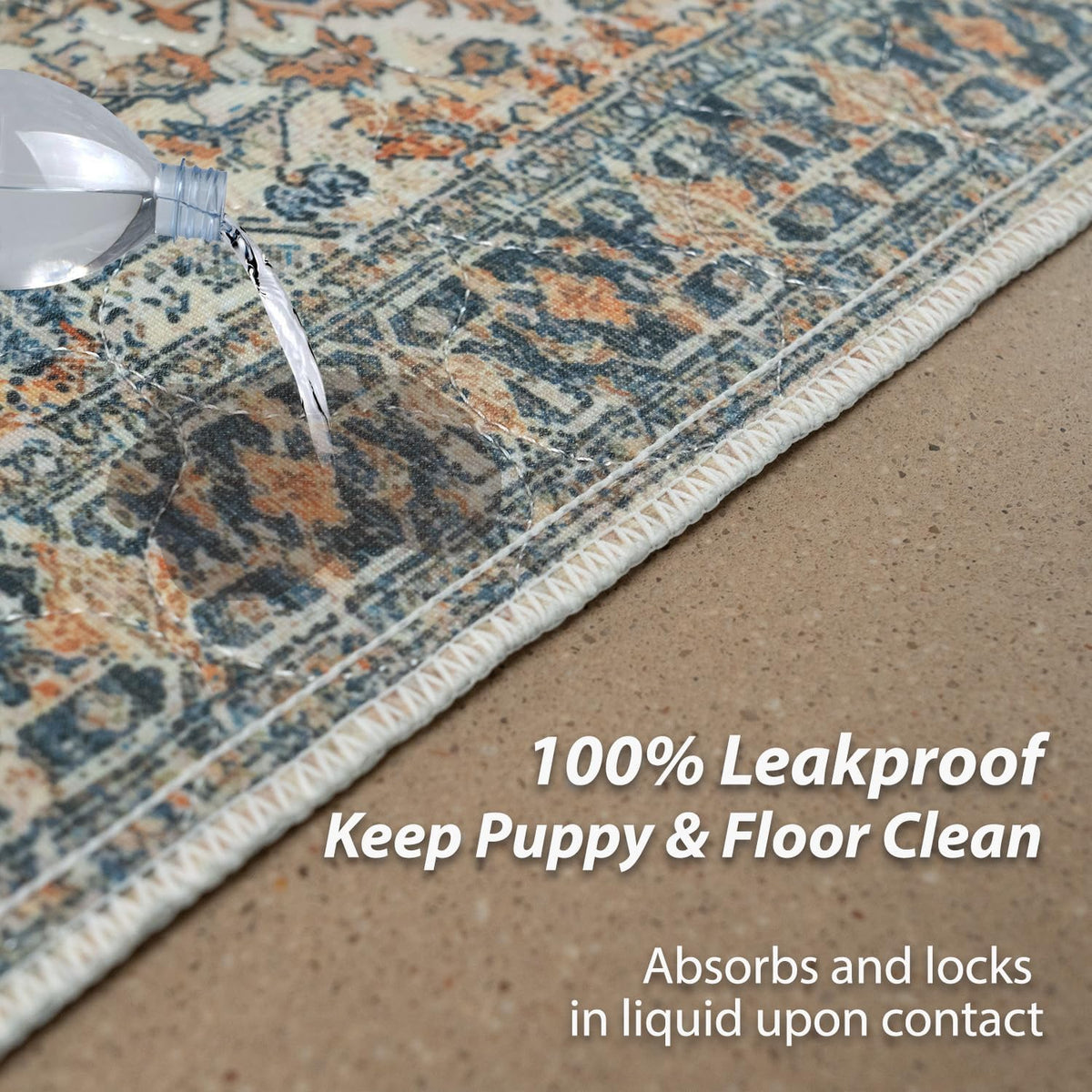 nunubaby 4PACKWashable Pee Pads for Dogs, Stylish, Non-Slip and Leak-Proof Pee Pads. Reusable Potty