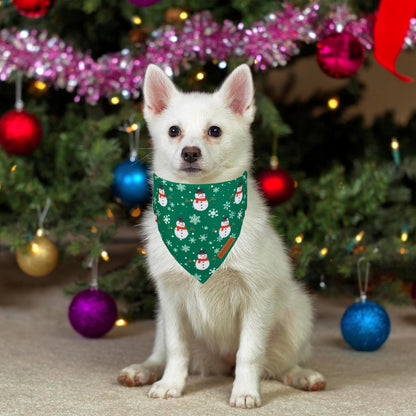 ADOGGYGO Christmas Dog Bandanas, Snowman Santa Xmas Pet Scarf, Multi Size Offered, Red Green