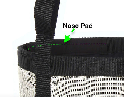 Majestic Ally Horse Feed Bag, Heavy Duty Nylon Mesh Grain Feed Bag, Adjustable Strap with Durable