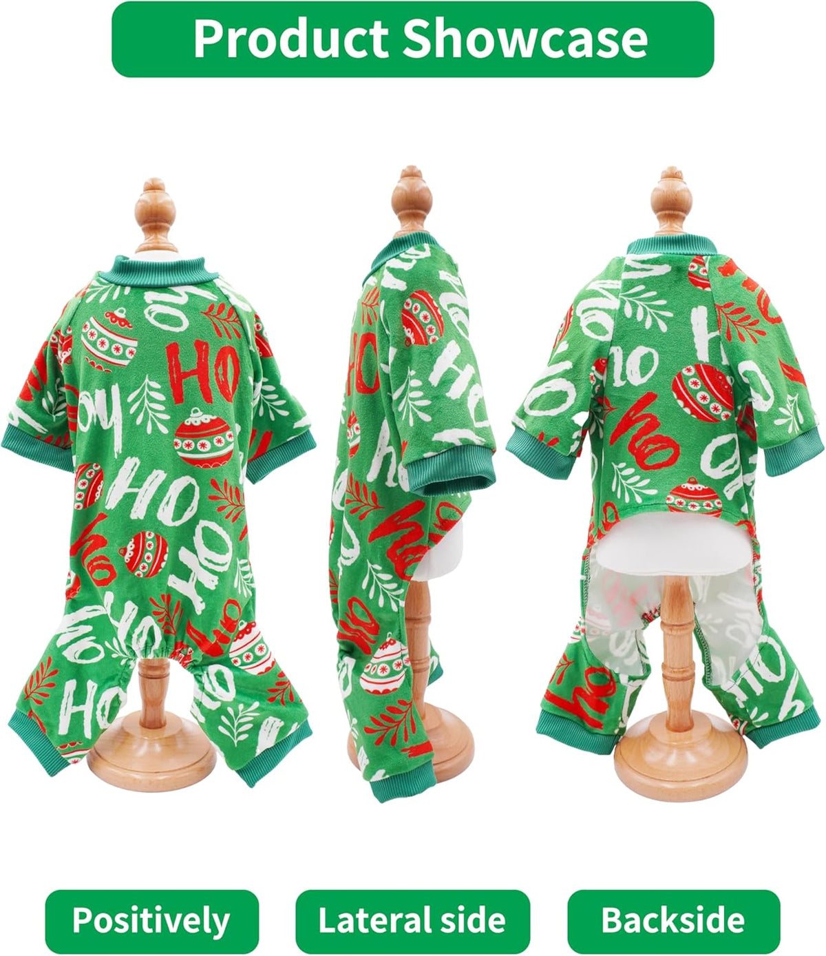 PET SHOW 4 Pack Dog Christmas Pajamas Holiday Dog Clothes for Small Medium Dogs Girl Boy Soft