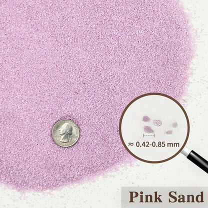 20 lbs Pink Sand, 0.4-0.8 mm Decorative Sand for Aquarium, Fish Tank, Candle, Vase Filler, Wedding