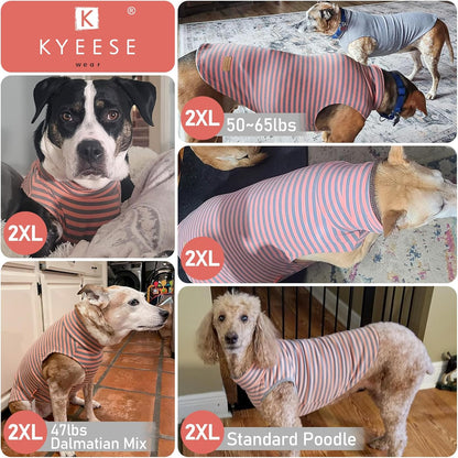 KYEESE 2Pack Dog Sweater Stretchy Dog Sweatshirt Warm Pet Coats Soft Pet Clothes Pullover Sweaters