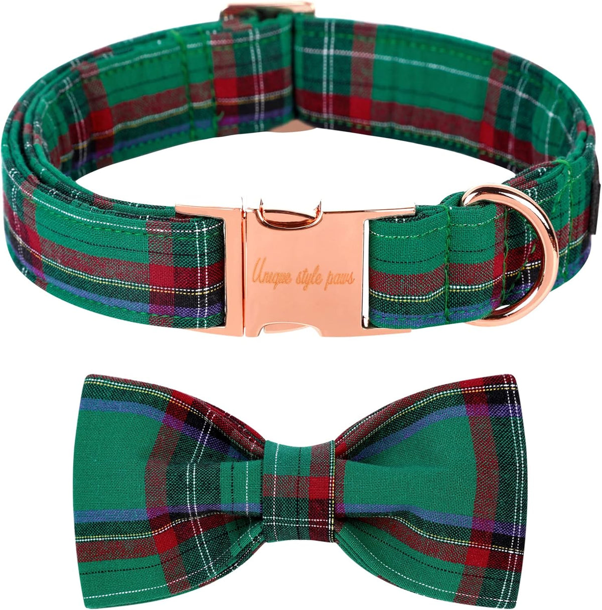 Unique style paws Dog Collar with Bow Tie Christmas Dog Collar for Small Medium Large Dogs with