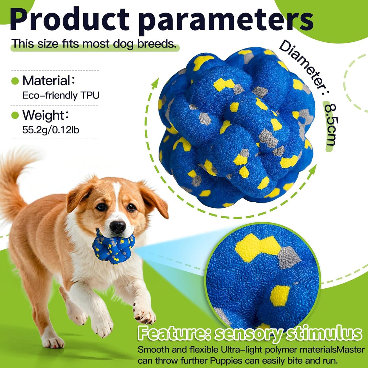 Upgrade Dog Balls Interactive Toys for Aggressive Chewers, Indestructible Tennis Durable Bouncy for