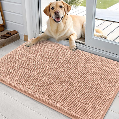 OLANLY Dog Door Mat for Muddy Paws 36x24, Absorbs Moisture and Dirt, Absorbent Non-Slip Washable
