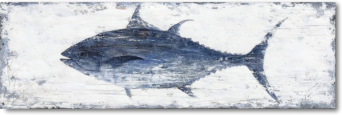 Yihui Arts Canvas Wall Art Abstract Fish Canvas Art- One Panels Nordic Minimalist Painting Large