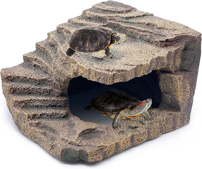 kathson Turtles Basking Platform Tortoise Resting Terrace Climbing Ramp Resin Dock Tank Decorations