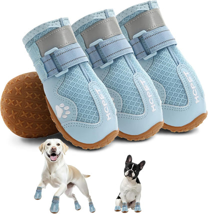 Hcpet Dog Shoes, Dog Boots for Small Dogs, Breathable Medium Dog Booties Paw Protector for Summer