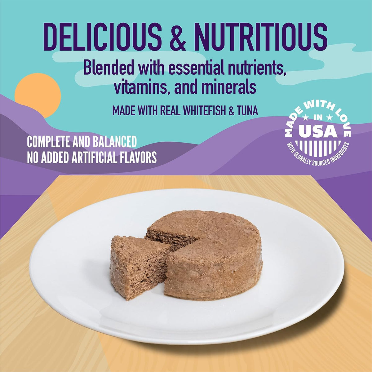 A Strong Heart Canned Wet Cat Food, Whitefish & Tuna Dinner Paté - 5.5 oz Cans (Pack of 24), Made