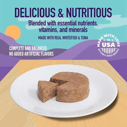 A Strong Heart Canned Wet Cat Food, Whitefish & Tuna Dinner Paté - 5.5 oz Cans (Pack of 24), Made