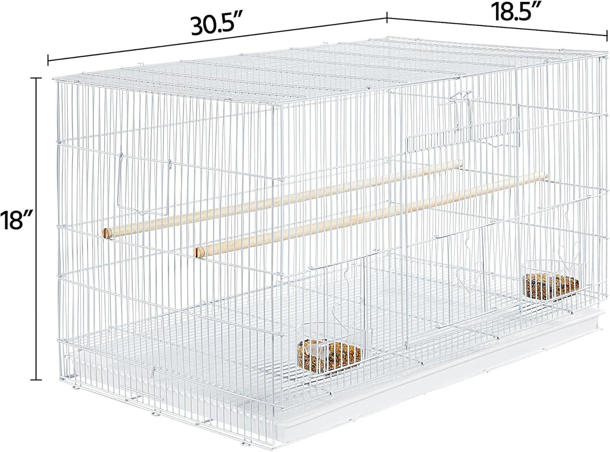 Yaheetech 30-inch Stackable Flight Bird Cages for Parakeets Cockatiels Conures Finches Budgies