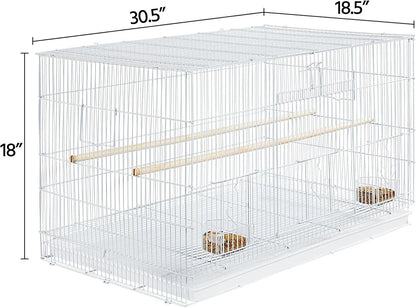Yaheetech 30-inch Stackable Flight Bird Cages for Parakeets Cockatiels Conures Finches Budgies