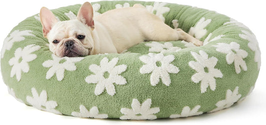 LE SURE Donut Medium Dog Bed - Round Cat Beds for Indoor Cats Calming Pet Beds, Cute Modern Beds