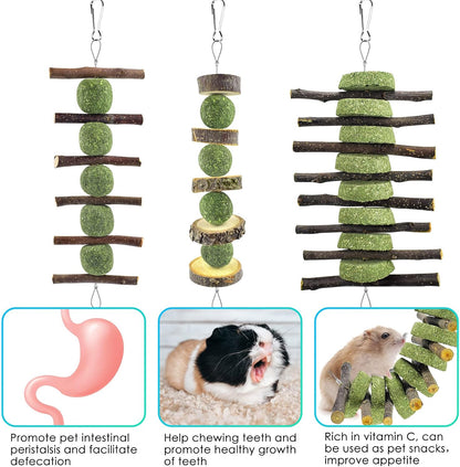 ERKOON Bunny Chew Toys, Rabbit Chew Toys for Teeth Grinding, Improve Dental Health, 100% Natural