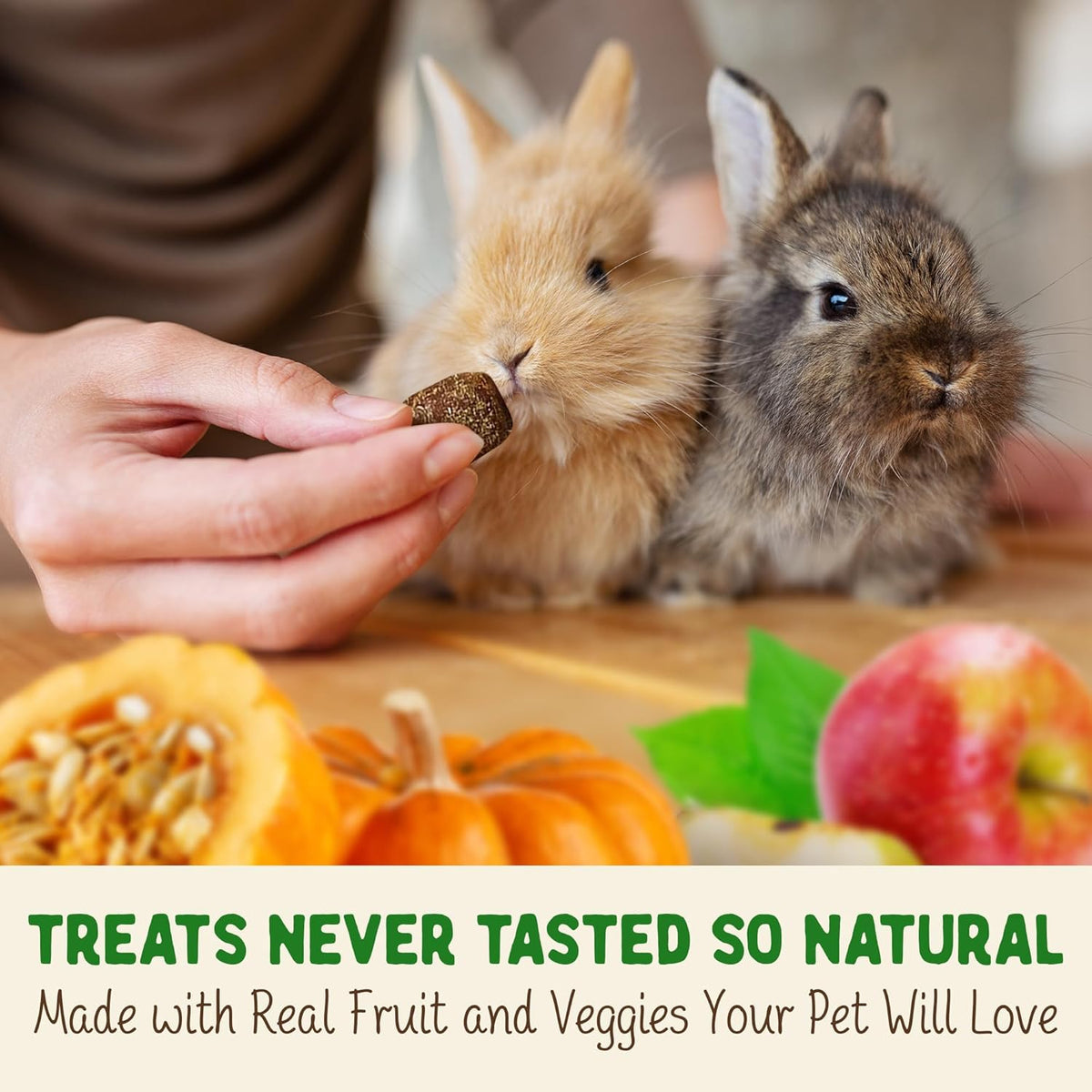 DOC EDDIE'S Digestive Bites - Plant-Based Small Animal Treats for Rabbits, Guinea Pigs, Hamsters