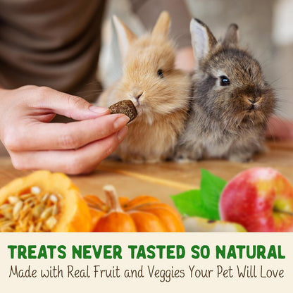 DOC EDDIE'S Digestive Bites - Plant-Based Small Animal Treats for Rabbits, Guinea Pigs, Hamsters