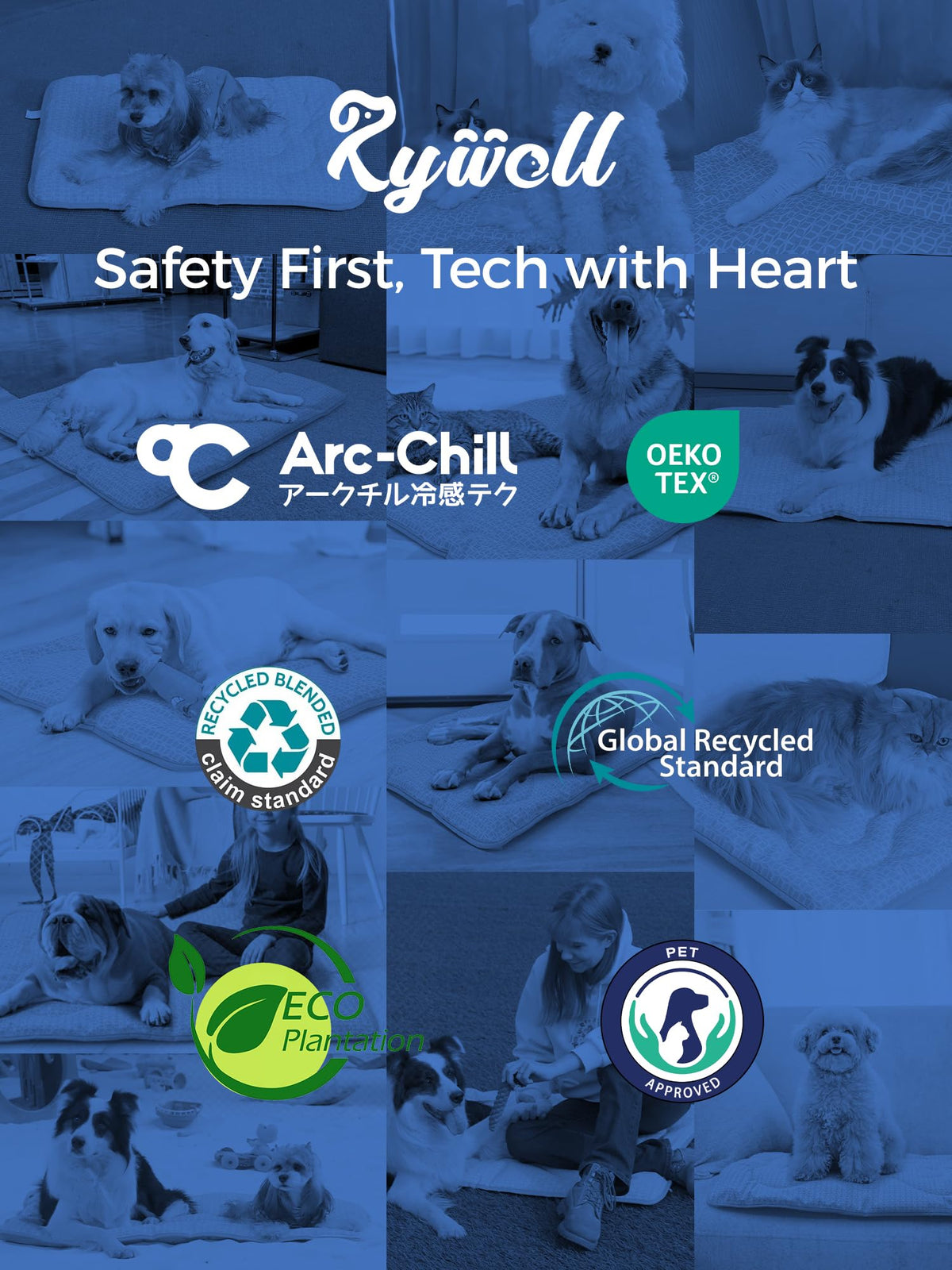 Rywell Thick PCM Dog Cooling Mat 44x32in. Chosen for real quality, fits naturally into modern pet