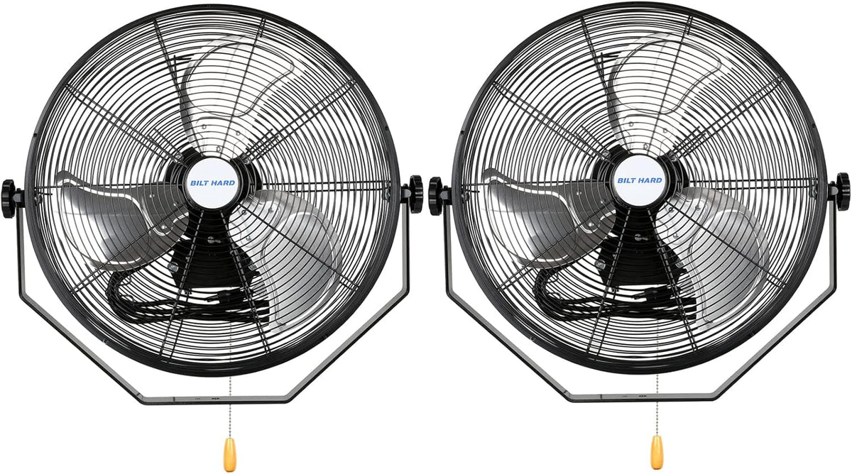 BILT HARD 20 inch Industrial Wall Fan, 4600 CFM, 3-Speeds High Velocity Wall Mount Fan with Sealed