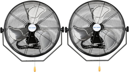 BILT HARD 20 inch Industrial Wall Fan, 4600 CFM, 3-Speeds High Velocity Wall Mount Fan with Sealed