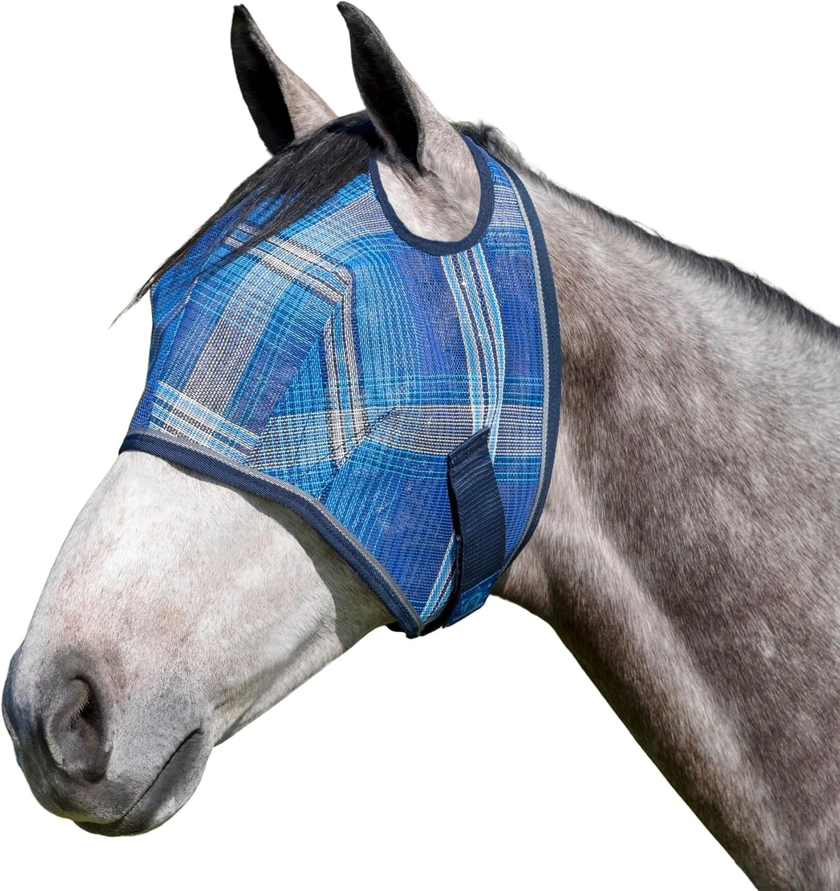 Kensington UV Horse Fly Mask with Web Trim - Protective Mask with Dual Ear Opening & Forelock