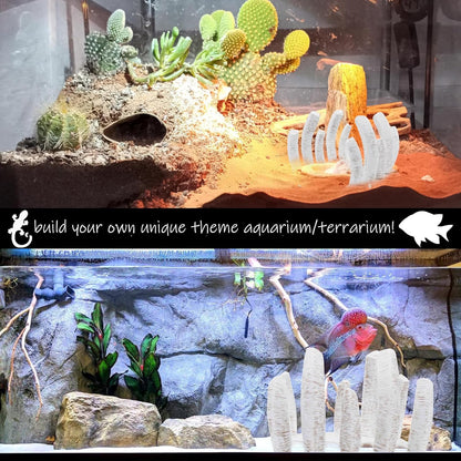 Skull Fish Tank Decorations Dinosaur Bones Snake Hideout Cave Animal Reptile Ornament Halloween