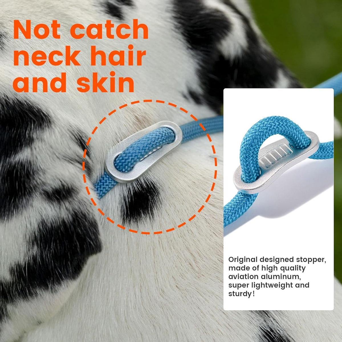 Howgo Double Slip Leash Slip Lead with Two Handles| Dual Dog Slip Lead for 2 Dogs,360° Swivel No
