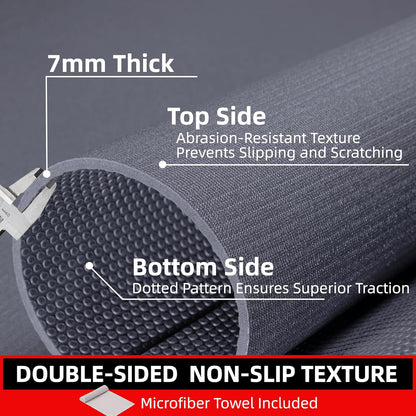 Large Exercise Mat for Home Workout,12‘x6’/10'x6'/9'x6'/8'x6'/7'x5'/6'x4' (7mm) Extra Thick Workout