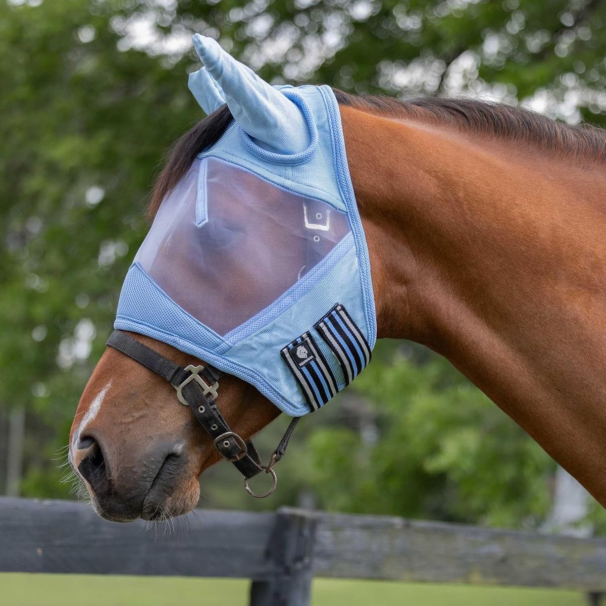 Equinavia Algard Soft Mesh Horse Fly Mask with Ear Protection and 45 UPF Rating | No Eye Irritation