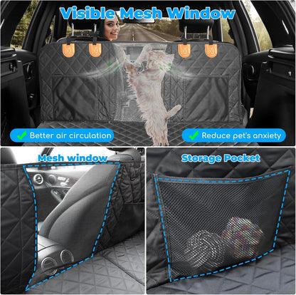 URPOWER Back Seat Extender for Dogs - Hard Bottom Dog Car Seat Cover Holds 400 lbs, Waterproof Dog