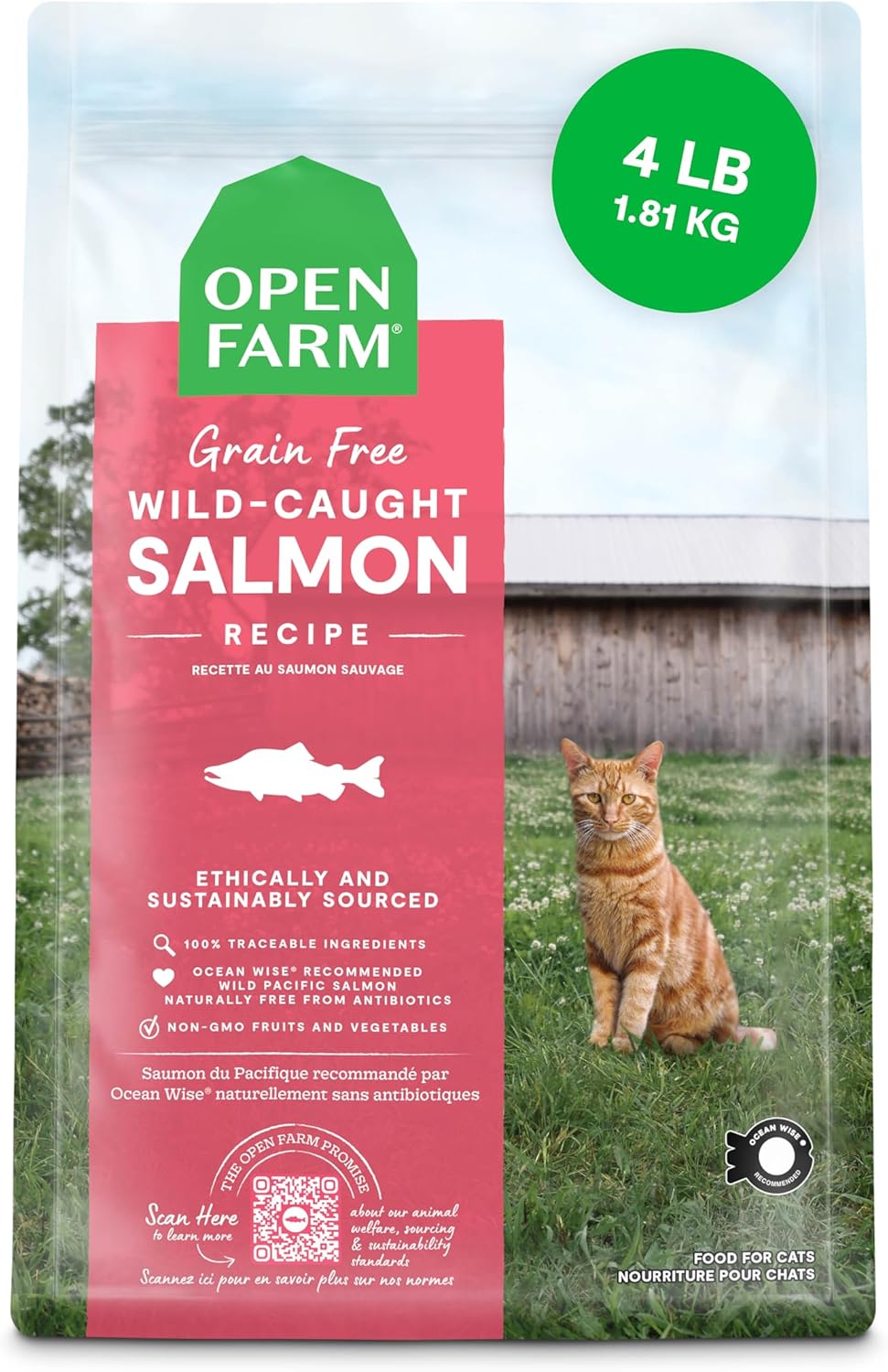 Open Farm, Grain Free Dry Cat Food, High-Protein Kibble for a Complete & Balanced Diet, Non-GMO