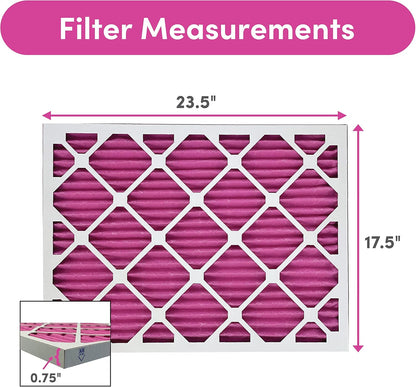 Colorfil 18x24x1 Air Filter (4-Pack) | Made in the USA | Color Changing | Remove Cat and Dog Odor |