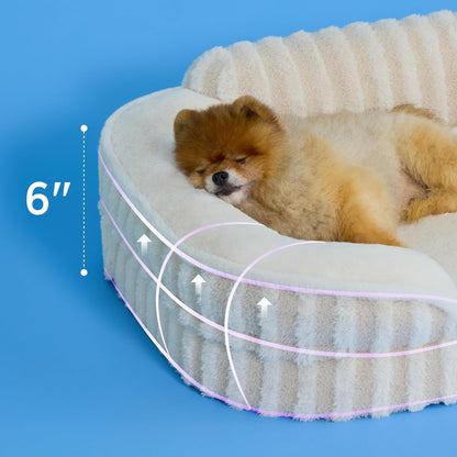 LE SURE Cute Dog Bed for Small Dogs, Orthopedic Waterproof Small Pet Beds with Sides, Non-Slip