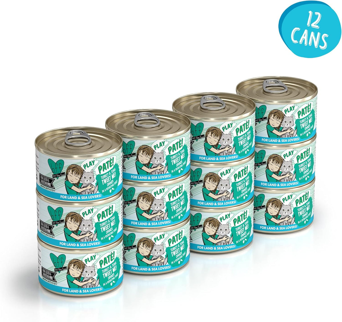 Weruva B.F.F. Play - Best Feline Friend Paté Lovers, Aw Yeah!, Turkey & Tuna Tweet Me! with Turkey