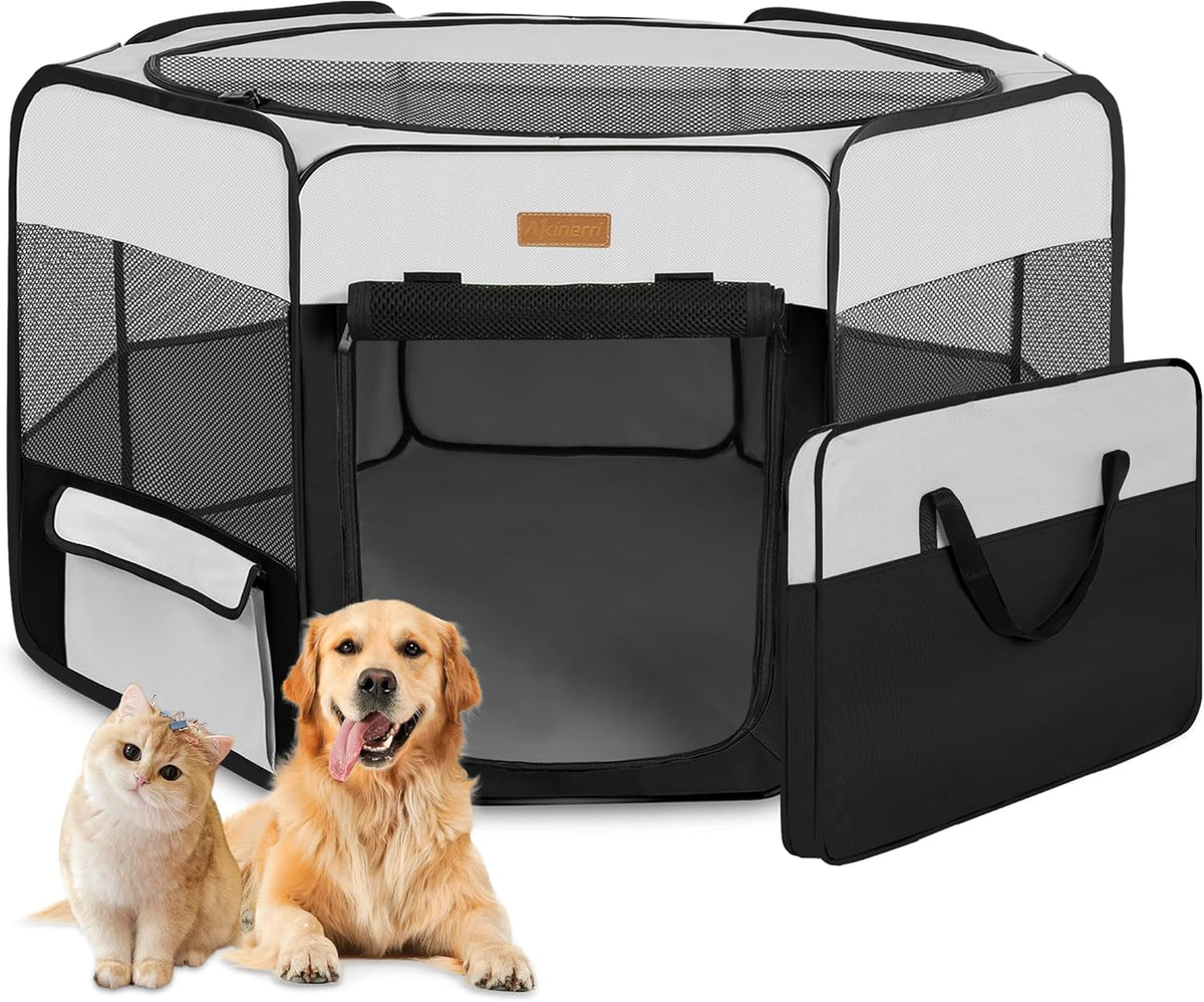 Dog Playpen, Portable Pet Play Pen for Cat, Puppies, Rabbits, Chickens, Foldable Large-Capacity Pet