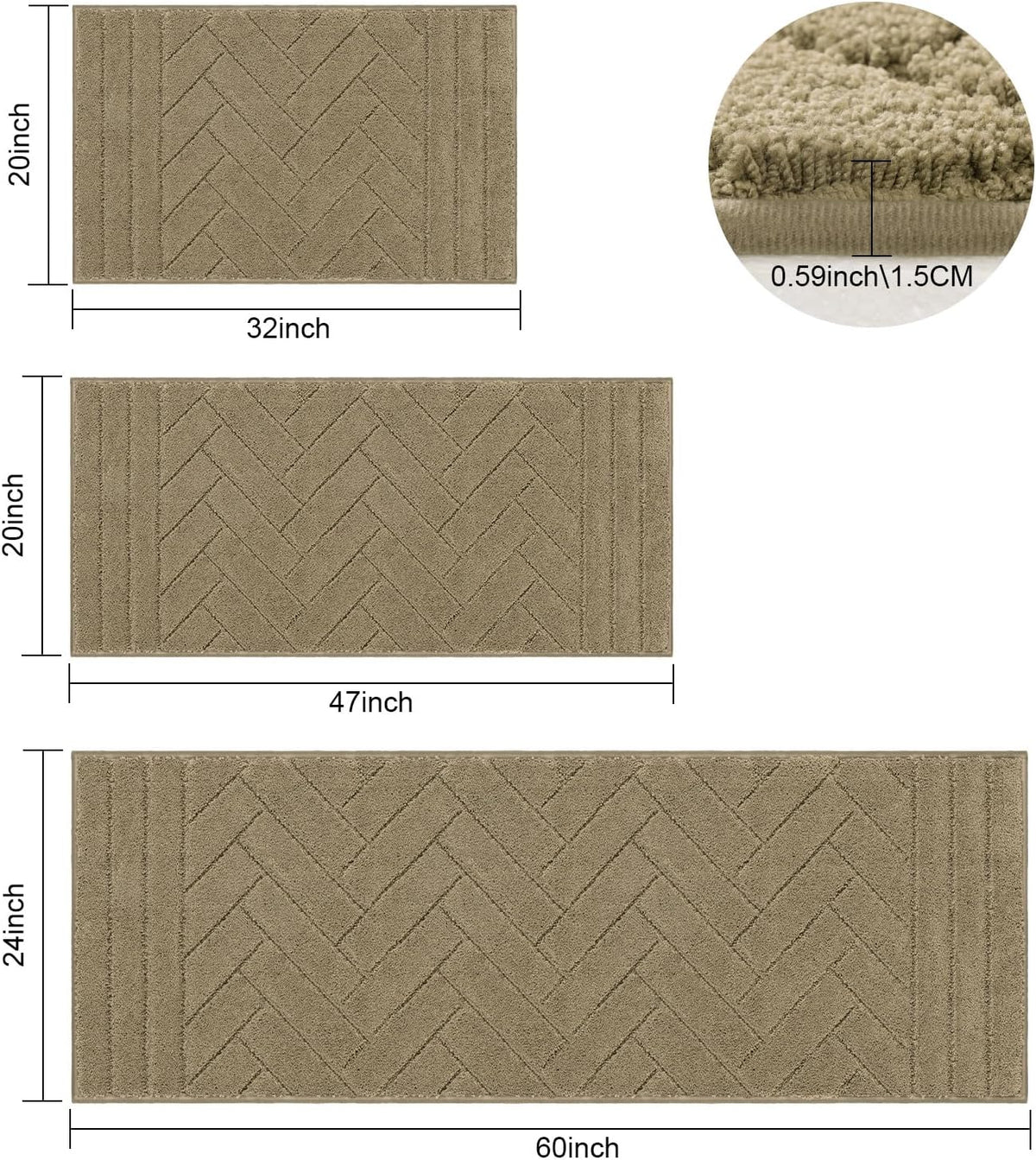 Tindbea Dog Mat for Muddy Paws,Absorbs Moisture Dirt Non-Slip Washable Mud Mat for Dogs,Soft Rubber