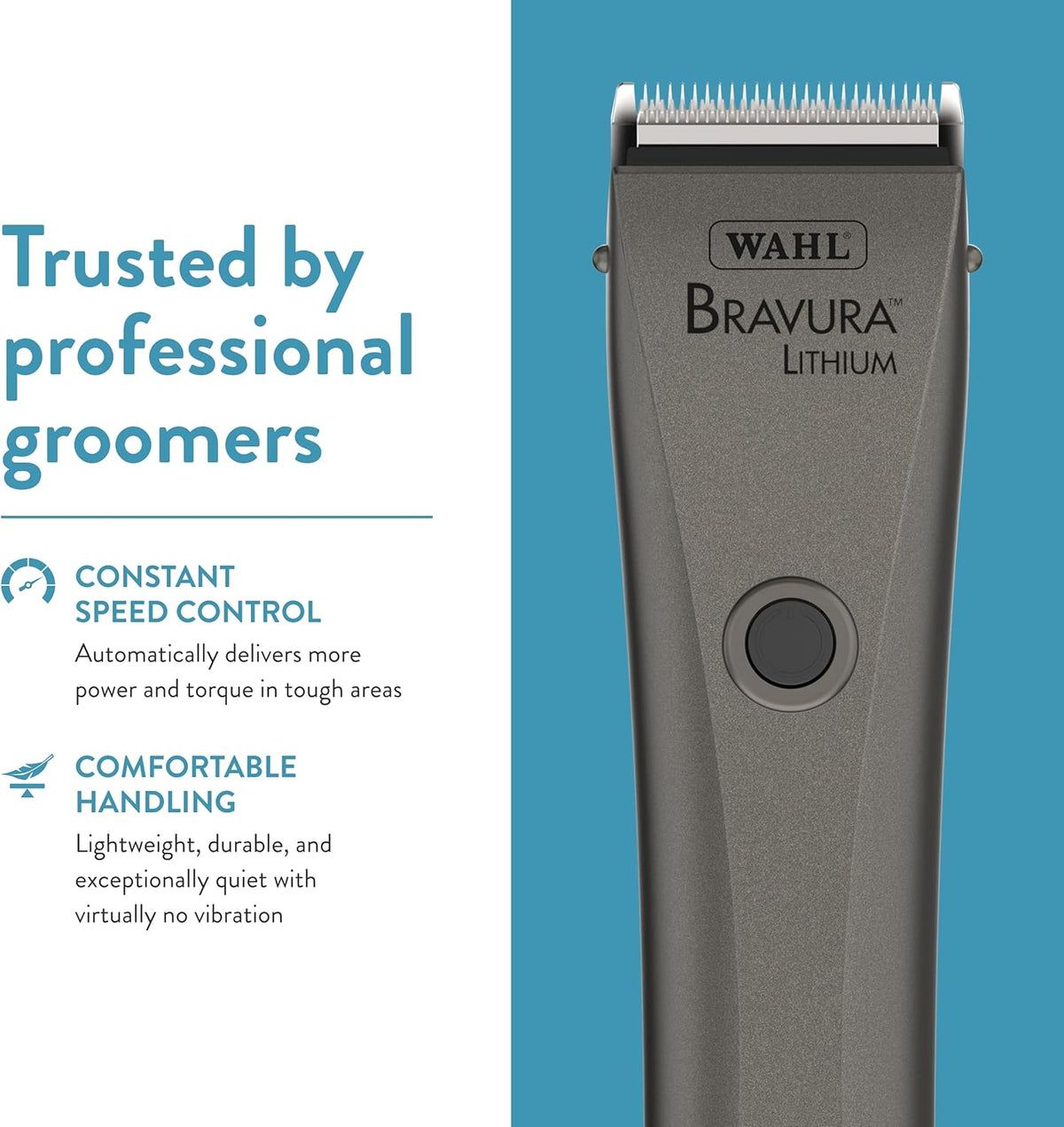 WAHL Professional Animal Bravura Lithium Ion Clipper - Pet, Dog, Cat, and Horse Corded/Cordless