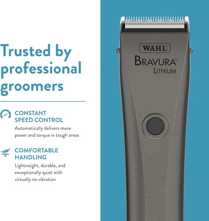 WAHL Professional Animal Bravura Lithium Ion Clipper - Pet, Dog, Cat, and Horse Corded/Cordless