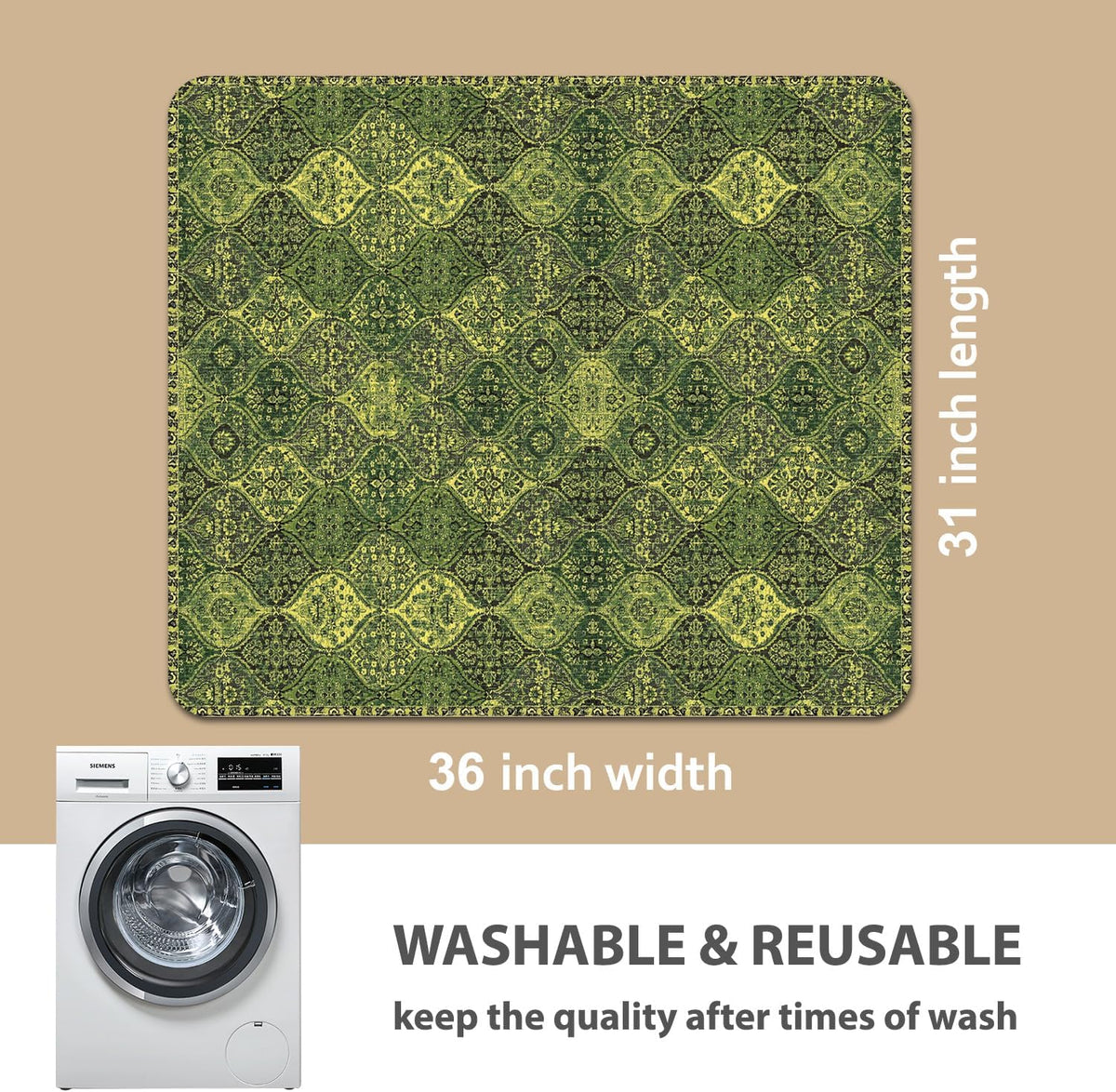 nunubaby Washable Pee Pads for Dogs, Stylish, Non-Slip and Leak-Proof Pee Pads. Reusable Potty Pads
