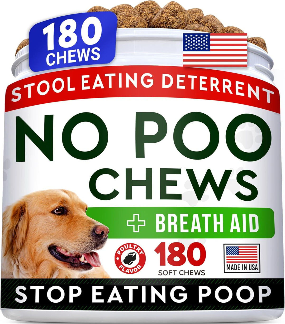 STRELLALAB No Poo Chews for Dogs - Coprophagia Deterrent for Dogs - No Poop Eating - Digestive