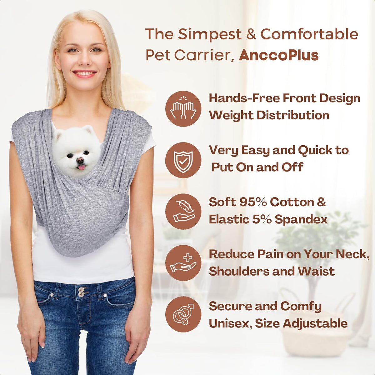 Dog Carriers for Small Dogs, Front Facing Small Dog Carrier, Hands Free Pet Carrier, Size