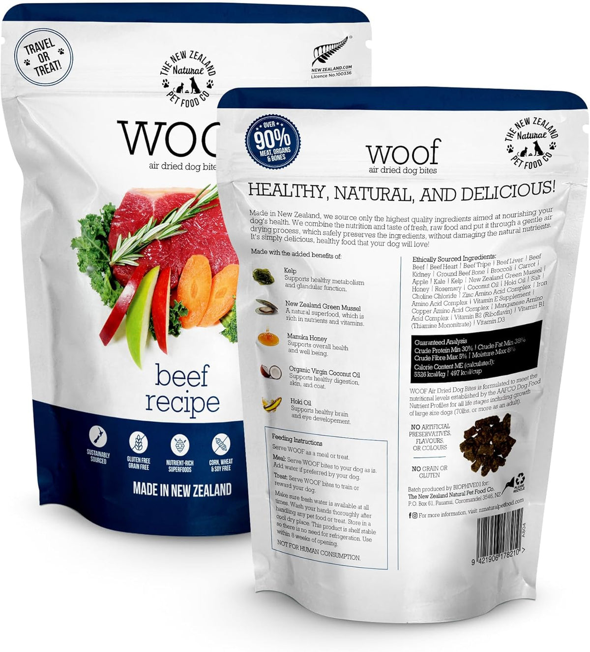 Woof - Air Dried Dog Food, Toppers for Dry Food, High Protein, Natural Dog Food, Limited Ingredient