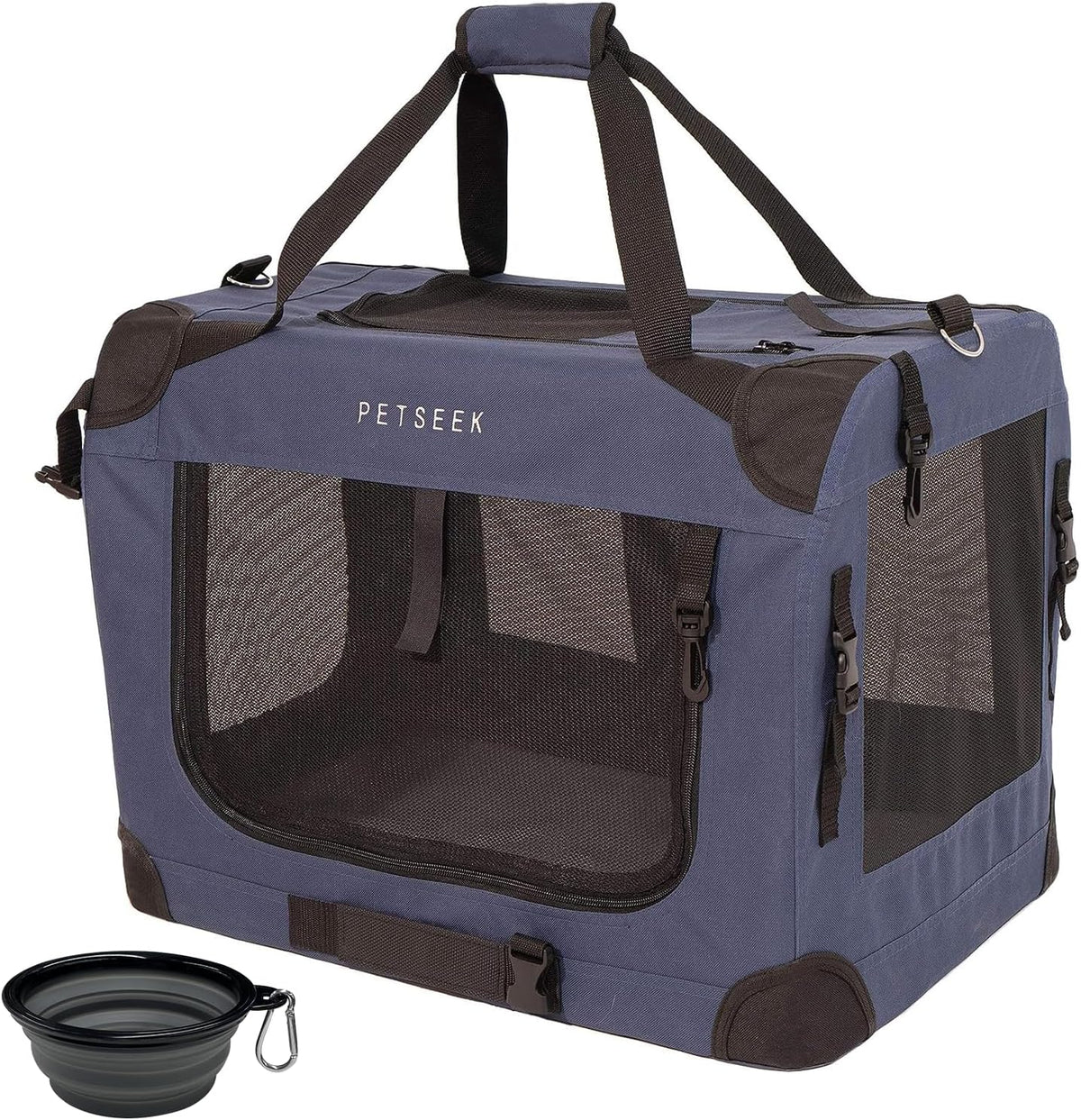 Extra Large Cat Carrier Soft Sided, Portable Small Dog Carrier for 2 Cats, 24"x16.5"x16" Car Travel