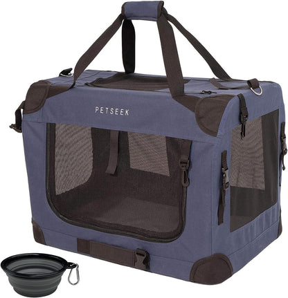 Extra Large Cat Carrier Soft Sided, Portable Small Dog Carrier for 2 Cats, 24"x16.5"x16" Car Travel