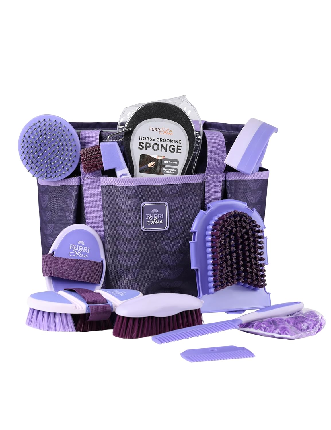 11PCS Horse Grooming Kit Curry Comb Sweat Scraper Horse Bathing Supplies Grooming Tools with