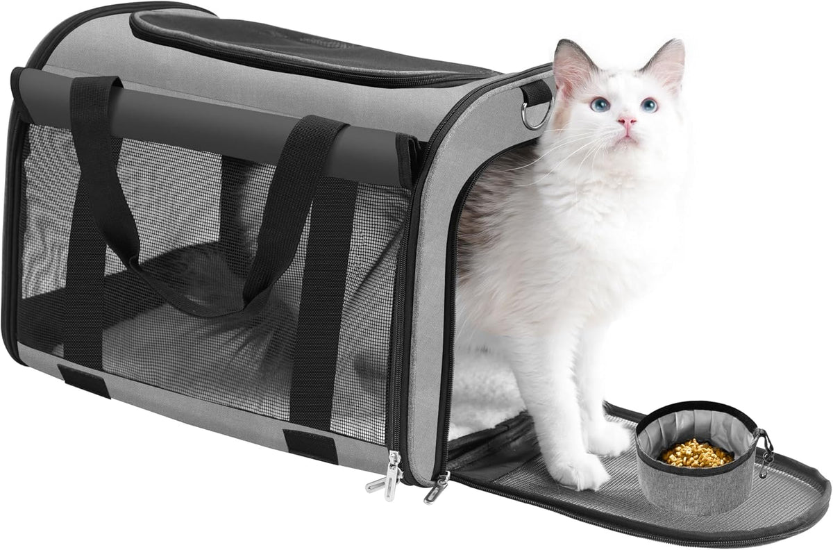TWDEPART Cat Carrier Backpack - Multifunctional, Firm & Foldable with Roll-Up Shade, Breathable